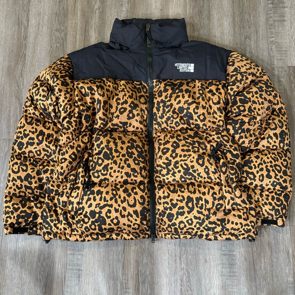 Vetements Logo Limited Edition Leopard Puffer Jacket Coat - Picture 7 of 16
